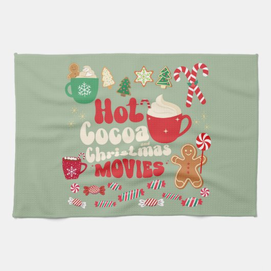 Vintage Kerstmis Theedoek (Horizontaal)