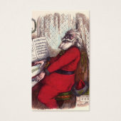 Vintage Kerstmis, Thomas Nast Santa Claus Piano Visitekaartjes (Voorkant)