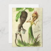 Vintage Kerstmis Tuin Liefde Feestdagenkaart (Voorkant / Achterkant)