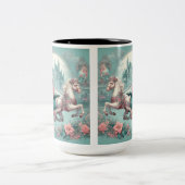 Vintage Kerstmis Tweekleurige Koffiemok (Center)