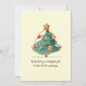 Vintage Kerstmis - Uitnodiging op persoonlijke tit (Achterkant)