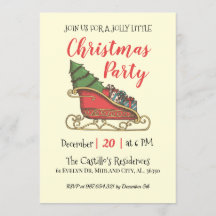 Vintage Kerstmis - Uitnodiging op persoonlijke tit