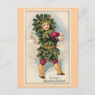 Vintage Kerstmis van "Frohes Weihnachtsfest" Feestdagenkaart