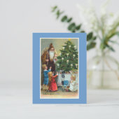 Vintage Kerstmis van "Frohliche Weihnachten" Feestdagenkaart (Staand voorkant)