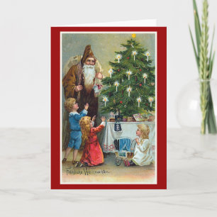Vintage Kerstmis van Weihnachten van Frohliche Feestdagen Kaart