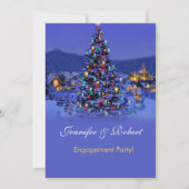 Vintage Kerstmis, verloffeest Kaart (Achterkant)