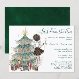 Vintage Kerstmis   Versiemenwisseling boomstam Kaart