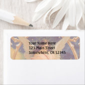 Vintage Kerstmis, Victoriaans Angel Reading Bijbel Etiket (Insitu)