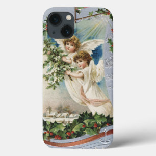 Vintage Kerstmis, Victoriaans Angels in een zeilbo Case-Mate iPhone Case