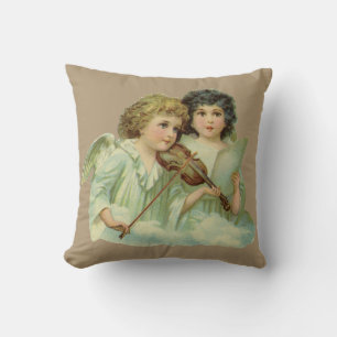 Vintage Kerstmis, Victoriaans Angels Music Violin Kussen