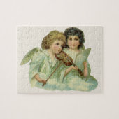 Vintage Kerstmis, Victoriaans Angels Music Violin Legpuzzel (Horizontaal)
