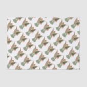 Vintage Kerstmis, Victoriaans engel met boom Tissuepapier (Voorkant)