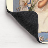 Vintage Kerstmis, Victoriaans engel met goudcellen Muismat (Hoek)