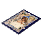 Vintage Kerstmis, Victoriaans engel met goudcellen Notitieboek (Linkerzijde)