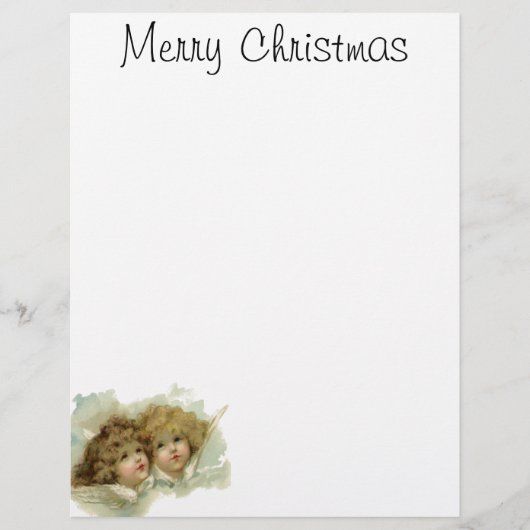 Vintage Kerstmis, Victoriaans Engelsen in de wolke (Voorkant)