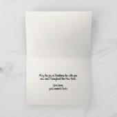 Vintage Kerstmis, Victoriaans familie Kaart (Binnen)