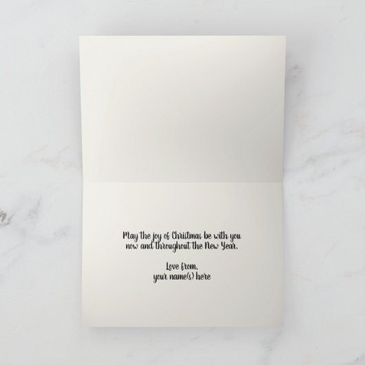 Vintage Kerstmis, Victoriaans familie Kaart (Binnen)