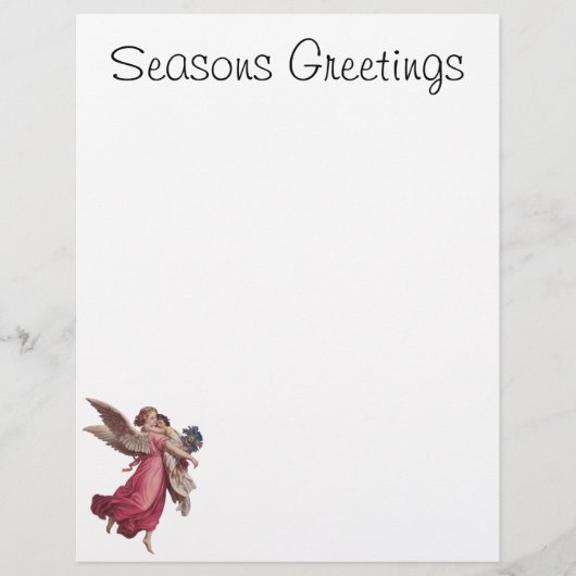 Vintage Kerstmis, Victoriaans Guardian Angel (Voorkant)