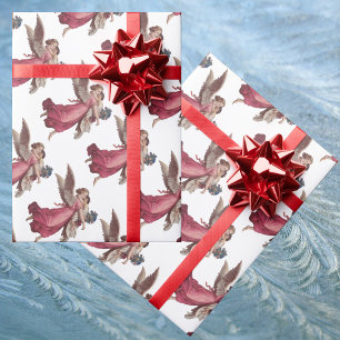 Vintage Kerstmis, Victoriaans Guardian Angel Cadeaupapier