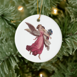 Vintage Kerstmis, Victoriaans Guardian Angel Keramisch Ornament