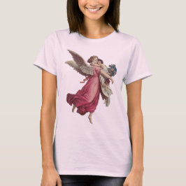 Vintage Kerstmis, Victoriaans Guardian Angel T-shirt