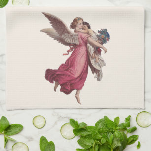 Vintage Kerstmis, Victoriaans Guardian Angel Theedoek