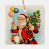 Vintage Kerstmis, Victoriaans kerstballonnen Keramisch Ornament (Voorkant)