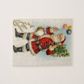 Vintage Kerstmis, Victoriaans kerstballonnen Legpuzzel (Horizontaal)