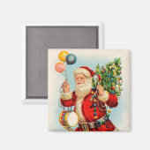 Vintage Kerstmis, Victoriaans kerstballonnen Magneet (Voorkant / Achterkant)