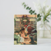 Vintage Kerstmis - Victoriaans kerstbekentenis Kaart (Staand voorkant)