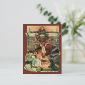 Vintage Kerstmis - Victoriaans kerstbekentenis Kaart (Staand voorkant)