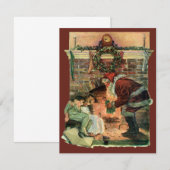 Vintage Kerstmis - Victoriaans kerstbekentenis Kaart (Voorkant / Achterkant)