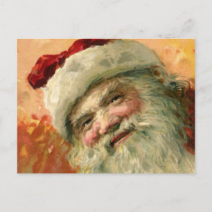 Vintage Kerstmis, Victoriaans kerstcadeauportret Feestdagenkaart