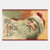 Vintage Kerstmis, Victoriaans kerstcadeauportret Inpakpapier Vel (Voorkant)