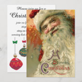 Vintage Kerstmis, Victoriaans kerstcadeauportret Kaart (Voorkant / Achterkant)