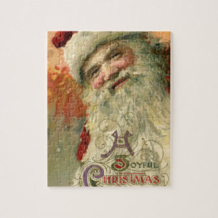 Vintage Kerstmis, Victoriaans kerstcadeauportret Legpuzzel
