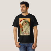 Vintage Kerstmis, Victoriaans kerstcadeauportret T-shirt (Voorkant volledig)