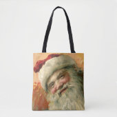 Vintage Kerstmis, Victoriaans kerstcadeauportret Tote Bag (Voorkant)