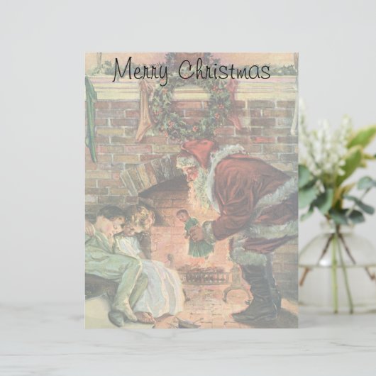 Vintage Kerstmis, Victoriaans kerstkinderen (Staand voorkant)