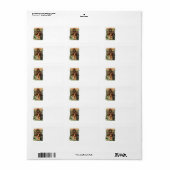 Vintage Kerstmis, Victoriaans kerstkinderen Etiket (Full Sheet)