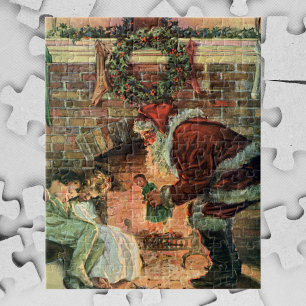 Vintage Kerstmis, Victoriaans kerstkinderen Legpuzzel