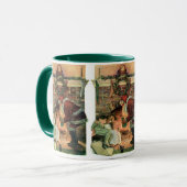 Vintage Kerstmis, Victoriaans kerstkinderen Mok (Voorkant links)