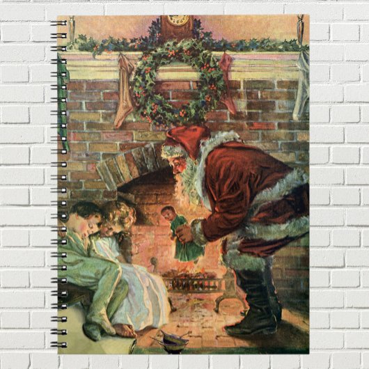 Vintage Kerstmis, Victoriaans kerstkinderen Notitieboek
