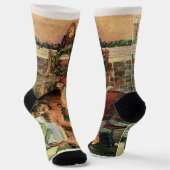 Vintage Kerstmis, Victoriaans kerstkinderen Sokken (Gebogen)