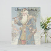 Vintage Kerstmis, Victoriaans kerstman met boom (Staand voorkant)