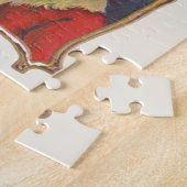 Vintage Kerstmis, Victoriaans kerstman met pijp Legpuzzel (Zijkant)