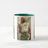 Vintage Kerstmis, Victoriaans kerstman met pine Mok (Midden)