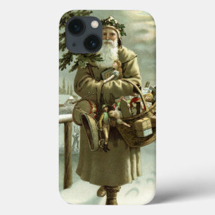 Vintage Kerstmis, Victoriaans kerstman met speelgo Case-Mate iPhone Case