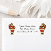 Vintage Kerstmis, Victoriaans kerstman met speelgo Etiket (Insitu)