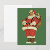 Vintage Kerstmis, Victoriaans kerstman met speelgo Feestdagenkaart (Voorkant / Achterkant)